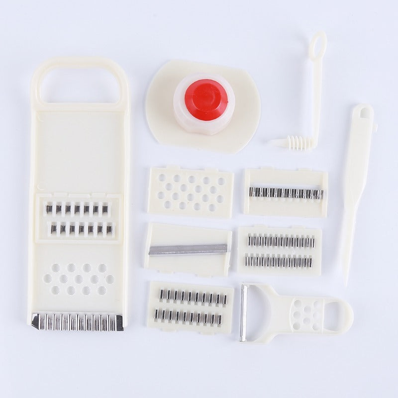 Household Multi-function Vegetable Chopper 11-piece Set Ginger And Garlic Smashing Device.