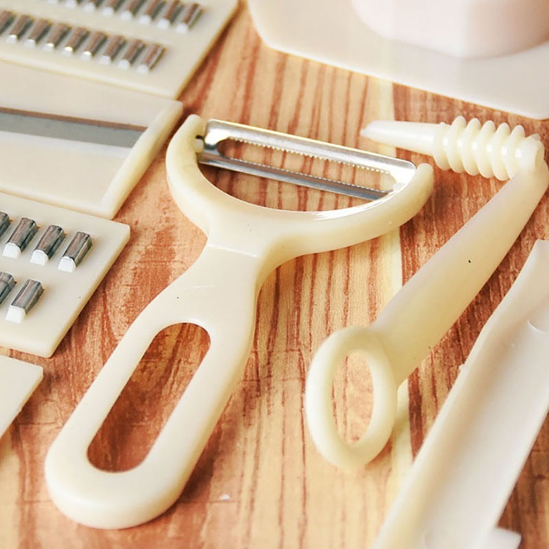 Household Multi-function Vegetable Chopper 11-piece Set Ginger And Garlic Smashing Device.