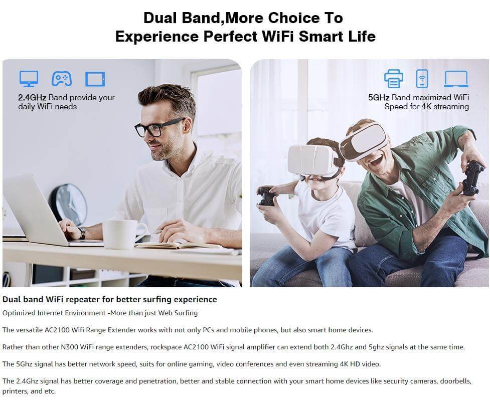 Dual-band Wireless Extension Supports Multiple Devices