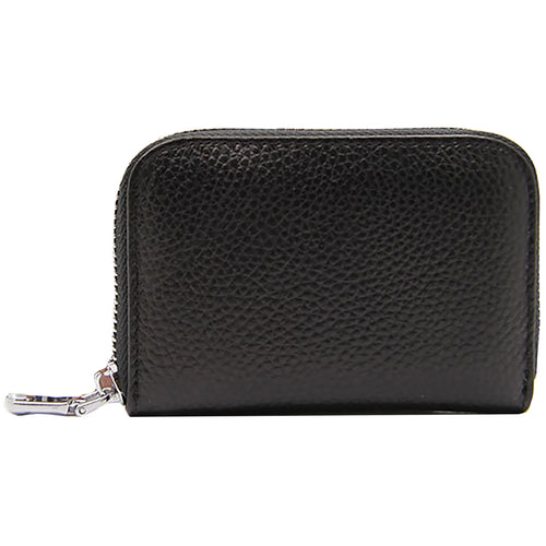 - Accordion Style 11 Credit Cards Wallet Palm Sized Unisex Adult - Black
