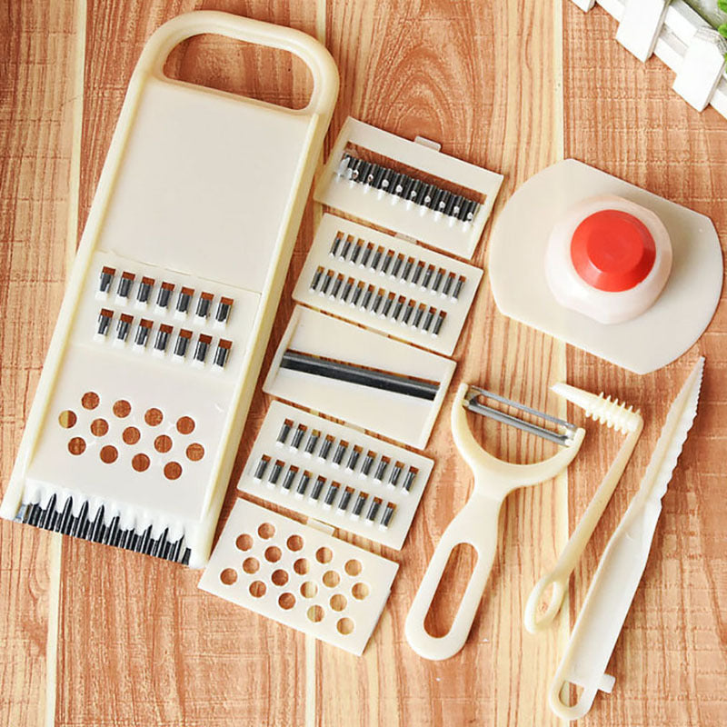 Household Multi-function Vegetable Chopper 11-piece Set Ginger And Garlic Smashing Device.